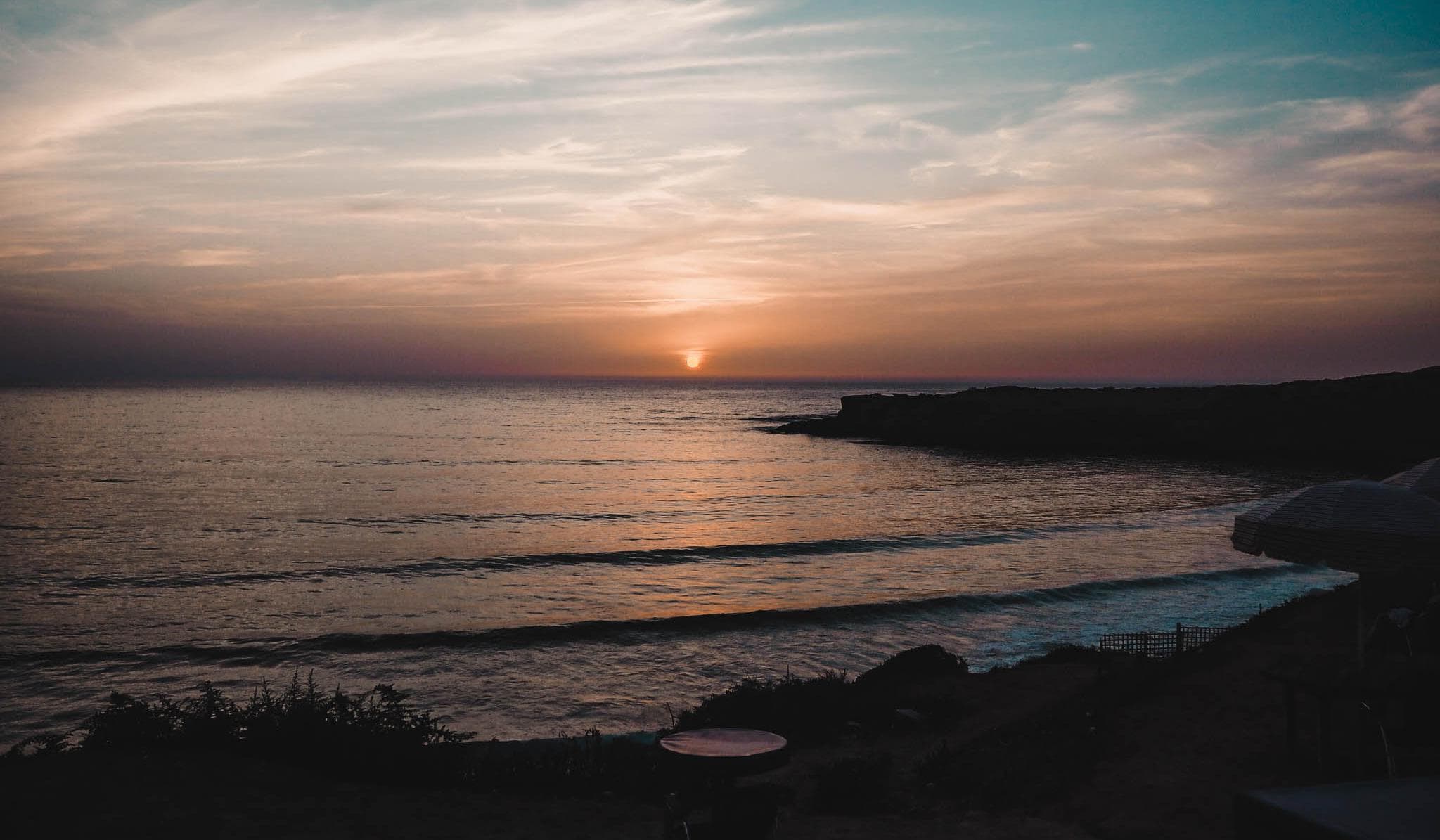 Imsouane bay at golden hour